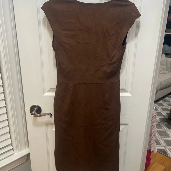 BCBGmaxazria dress sleeveless brown dress zip up in the side small - Picture 11 of 14